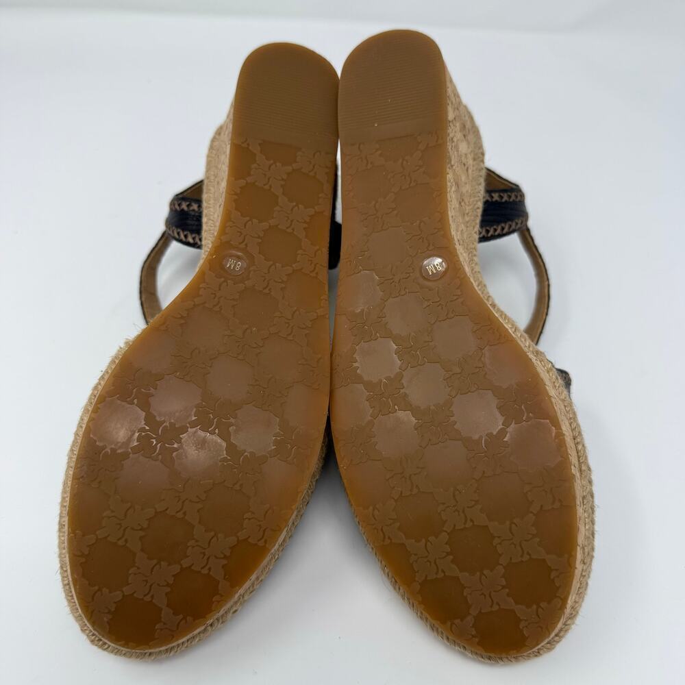 Nurture Lilithe Platform Sandal 8 Black and Cork Jute Trim Comfort NWT - Picture 7 of 8